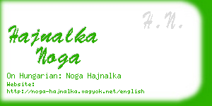 hajnalka noga business card